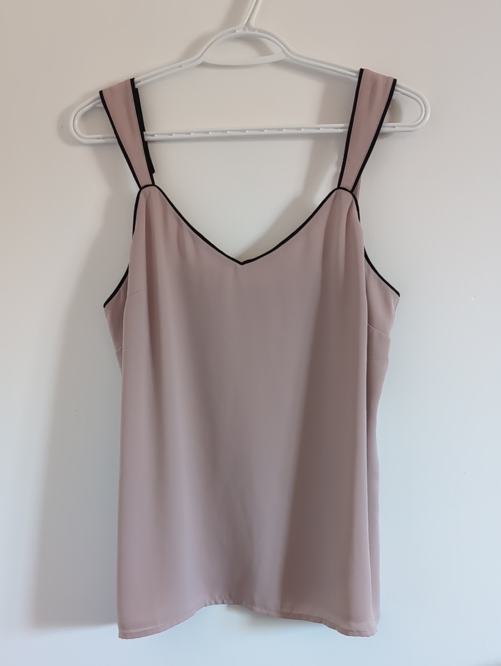 le chateau Blush Pink Camisole with Black Trim